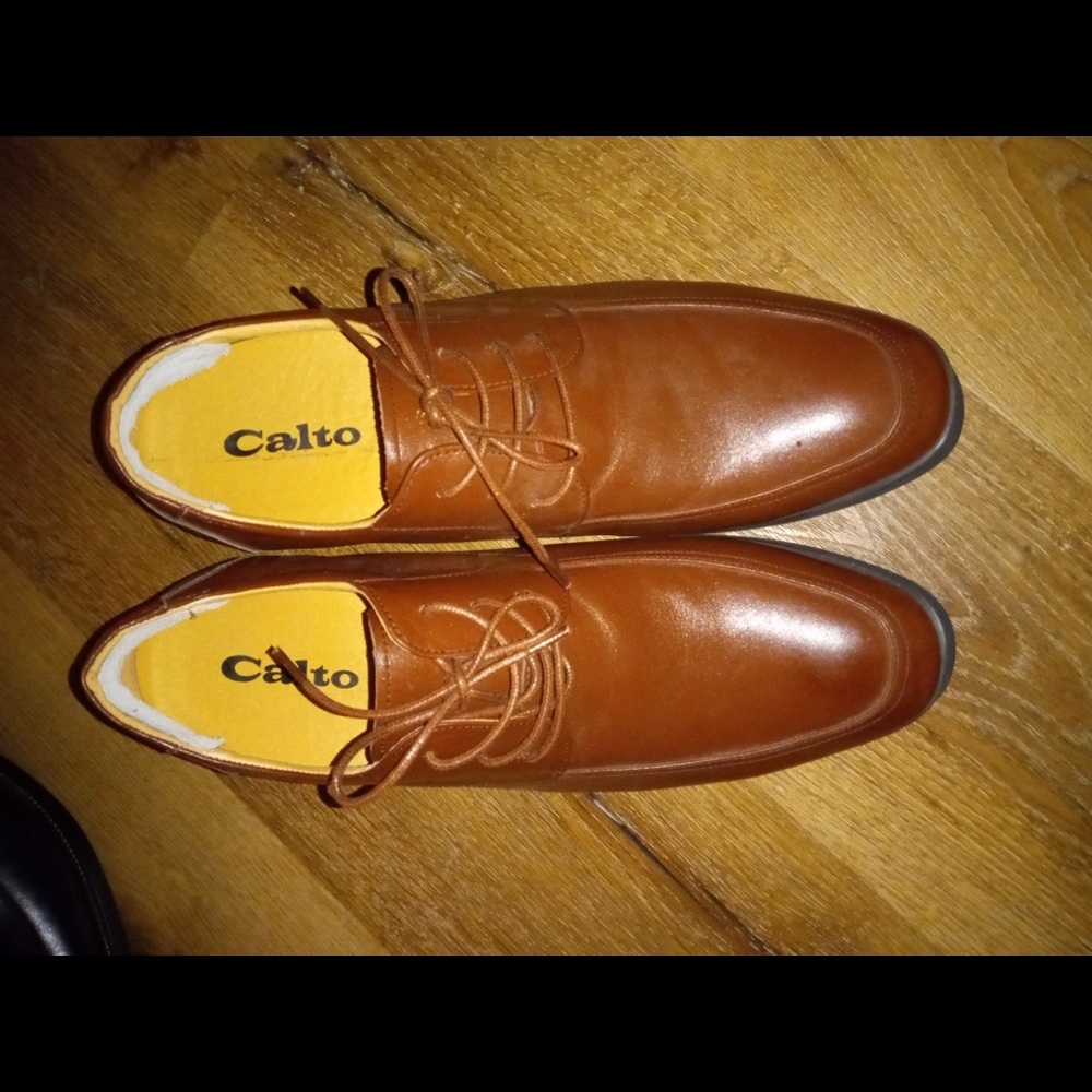 Calto brown size 10 mens lifters lace shoes